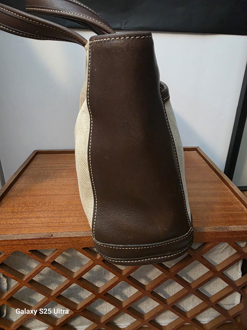 Coach Vintage Linen And Leather Bleecker - Picture 3 of 6
